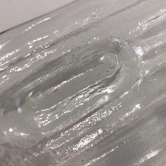 Rectangle Clear Thick Glass Ice Bark Design Appetizer/Platter/Tray NWT - Picture 7 of 13